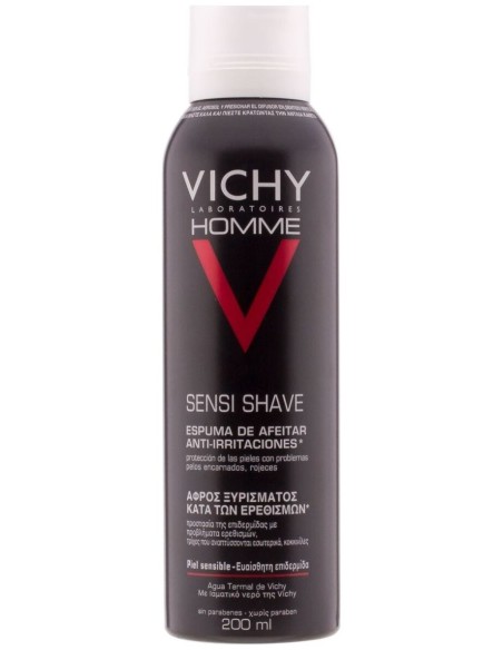 Vichy Homme Espuma Afeitar Piel Sensible 200Ml