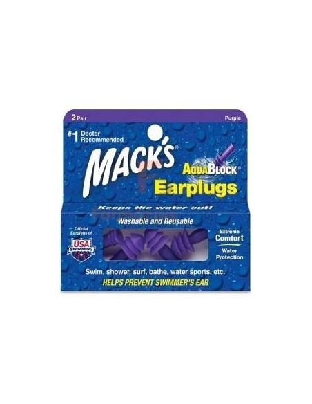 Macks Aqua Block Tapones Oidos Cera 2U