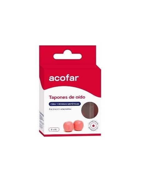Acofar Tapones De Cera Para El Oído 6 Unidades