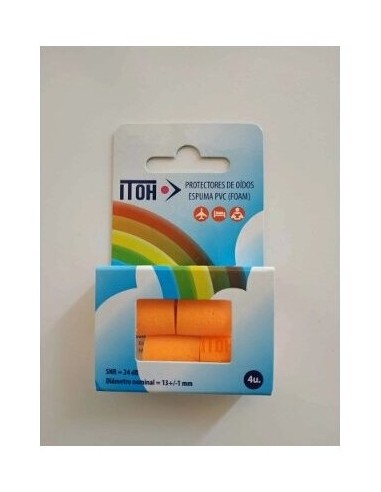 Itoh Tapones Oído Espuma Amarillo Rosa 4Uds