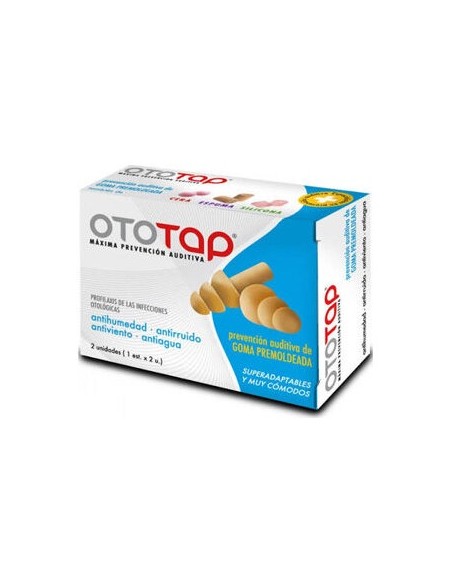 Ototap Tapones Oídos Goma Premoldeada 2Uds