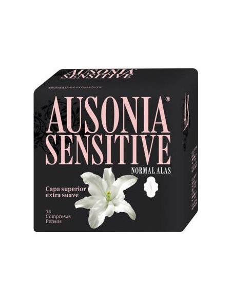 Ausonia Sensitive Compresas Tamaño Normal Con Alas 14Uds