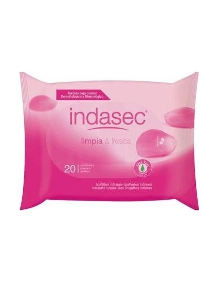 Indasec Toallitas Higiene Intima Sob 20U