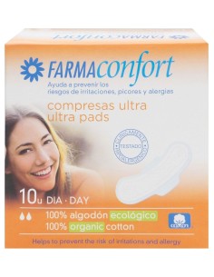 Farmaconfort Compresas De Día 100% Algodón 10Uds