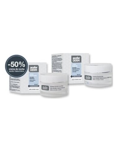 Acofarderm Pack Ac Hialuron Crem D+N 50%