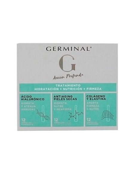 Germinal Acción Profunda Tratamiento Hidratación + Nutrición + Firmeza 36 Ampollas