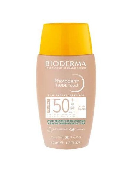 Bioderma Photoderm Nude Touch Mineral Spf50+ Dorado 40Ml