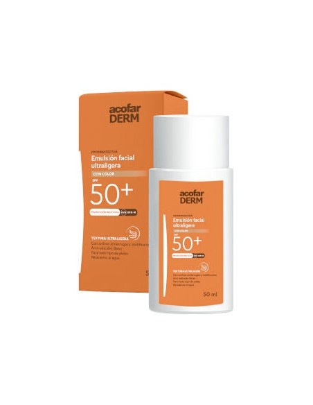 Acofarderm Fluida Facial Con Color Spf50+ 50Ml