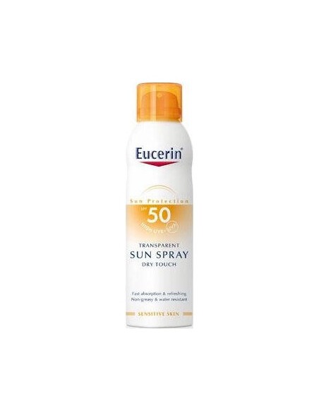 Eucerin Sensitive Protect Sun Spray Transparente Toque Seco Spf50+ 200Ml