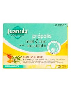 Juanola Propolis Miel Zinc Vitc 24 Past