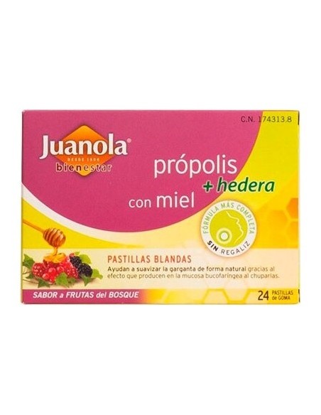 Juanola® Pastillas Própolis Hiedra Y Frutas Del Bosque 24Uds