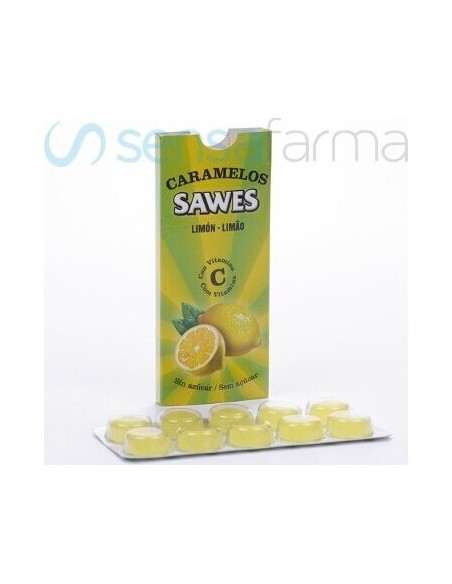 Sawes Caramelos Balsámicos Sin Azúcar Sabor Limón Con Vitamina C En Blister 22G