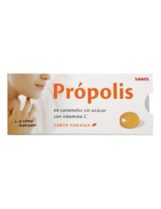 Sawes Caramelos Própolis Sabor Naranja Sin Azúcar 22G