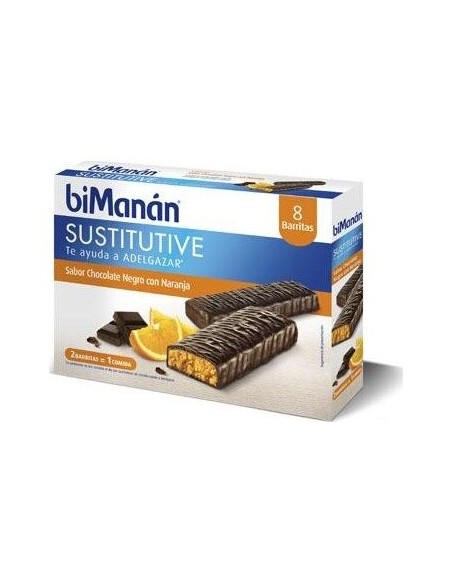 Bimanán® Sustitutive Sabor Chocolate Y Naranja 8 Barritas