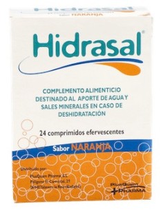 Hidrasal Comp Efervescentes Sabor Naranja 24Comp