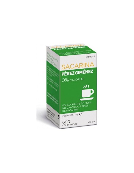 Sacarina Perez Gimenez 600 Comprimidos