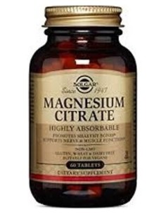 Citrato De Magnesio 60 Comp Solgar