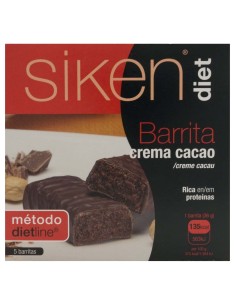 Siken Diet Barrita Sabor Crema Cacao 5Uds