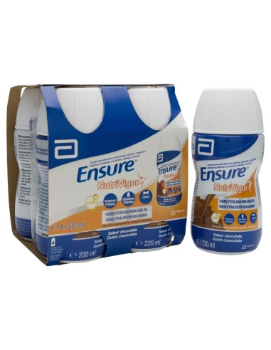 Ensure Nutrivigor Sabor Chocolate 4 Botellas X...