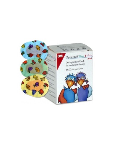 Opticlude Parches Oculares Impresos Pequeño 30Uds