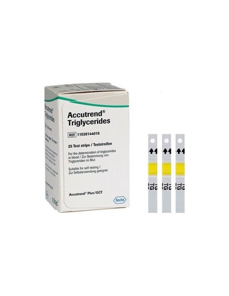 Accutrend Tiras React Trigliceridos 25Ud