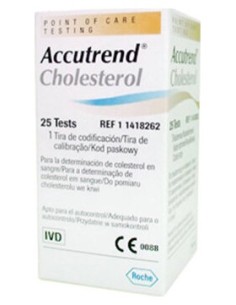 Accutrend Tiras Reactivas Colesterol 25U