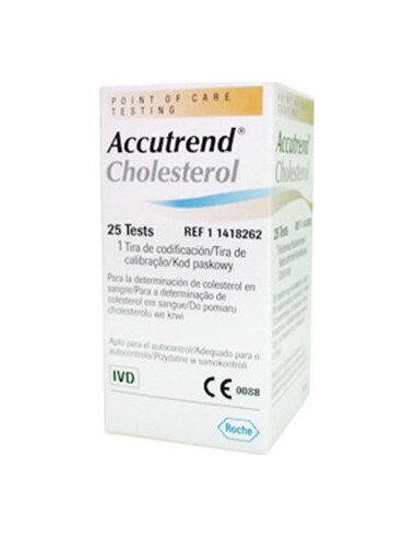 Accutrend Tiras Reactivas Colesterol 25U