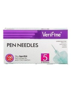 Aguja Verifine Pluma 31G 5 Mm 100 Ud