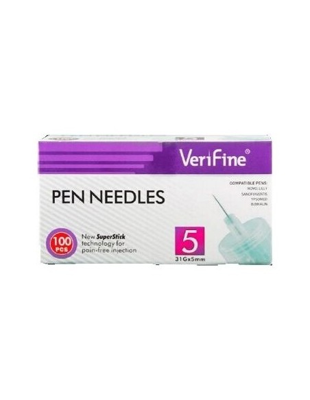 Aguja Verifine Pluma 31G 5 Mm 100 Ud