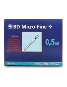 Jeringa Ins.Microfin 0,5Ml 12,7X0,33 10U