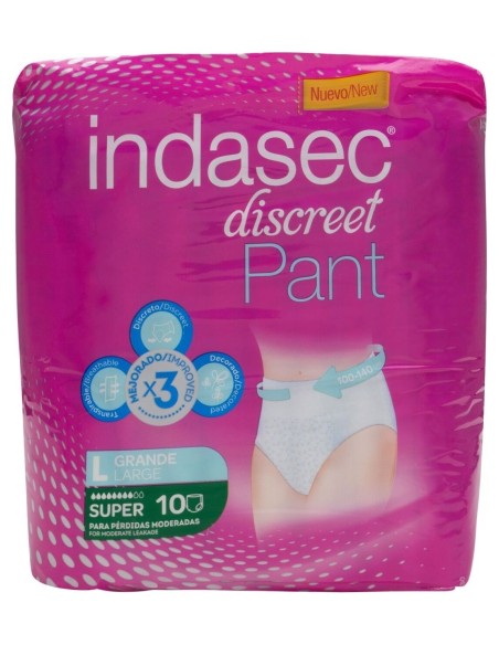 Indasec Pant Super T-Grande 10 Unidades