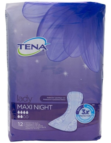 Tena Discreet Maxi Night Compresas 12Uds