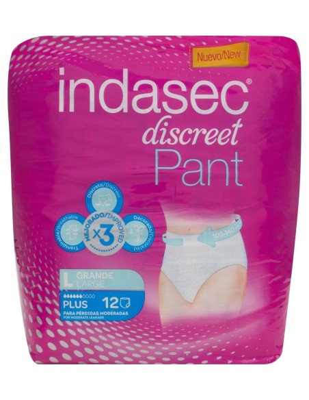 Indasec Pant Plus T-Grande 12 Unidades