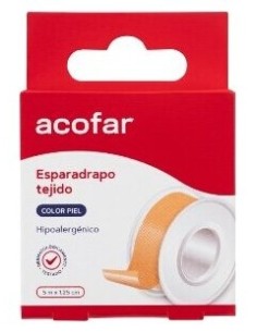 Acofar Esparadrapo Tejido Color Piel 5X1,25Cm 1Ud