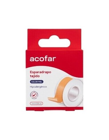 Acofar Esparadrapo Tejido Color Piel 5X1,25Cm 1Ud