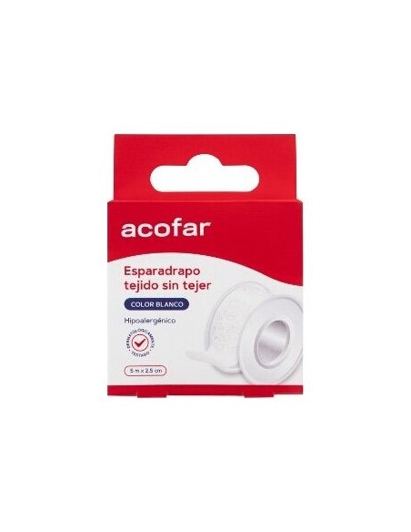 Acofar Esparadrapo Tejido Sin Tejer Blanco 5X2,5Cm 1Ud