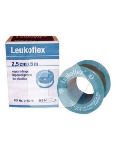 Leukoflex Esparadrapo Hipoalergénico De Plástico 5Mx2,5Cm...