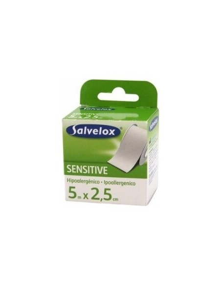 Salvelox Sensitive Esparadrapo 5Mx2,5Mm 1Ud