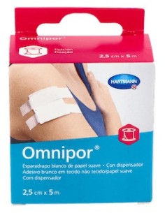 Omnipor Esparadrapo Hipoalergénico Papel 5Mx2,5Cm