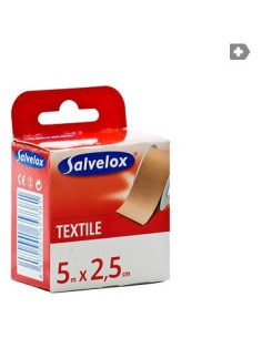 Salvelox Esparadrapo Téxtil Carne 5Mx2,5Cm 1Ud