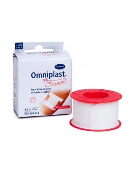 Omniplast Esparadrapo Tejido Resistente 5Mx2_5Cm 1Ud