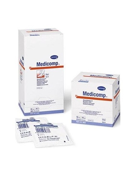 Medicomp Compresas Apósito Estéril 10X10Cm 10 Sobres 2Uds