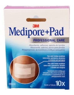 3M Medipore+Pad 10 Apos Esteril 5X7,2Cm