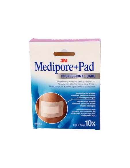 3M Medipore+Pad 10 Apos Esteril 5X7,2Cm