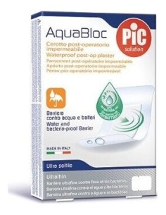 Pic Aquabloc Con Bactericida Apósito Adhesivo 19X72Mm 20Uds