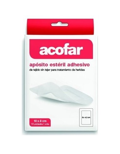 Acofar Apósito Estéril Adhesivo 10X8Cm 10Uds