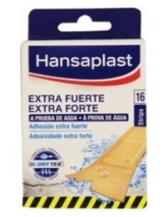 Hansaplast Extra Fuerte Apósitos Adhesivos 16 Tiras