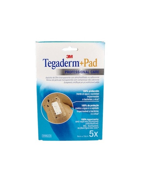 Tegaderm + Pad Apósito Transparente 9X10Cm 5Uds