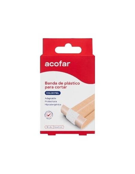 Acofar Tiritas Hipoalerg Piel 10X6Cm 10U