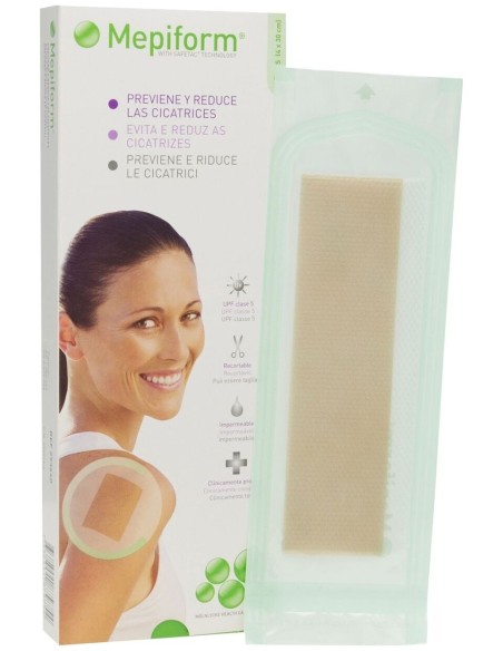 Mepiform Reductor De Cicatriz Silicona Lámina 4X30Cm 5Uds